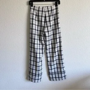 Princess Polly Women's High Rise Rolled‎ Cuff Hem Euros Pants Black/White thumbnail 7