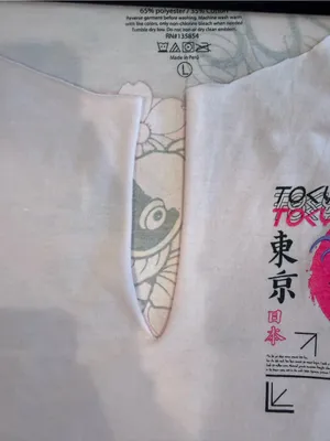 t/o White Tee with Pink Tokyo Graphic and Black Text thumbnail 3