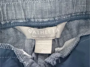 Athleta Light Blue Linen Drawstring Joggers Size 0 thumbnail 7