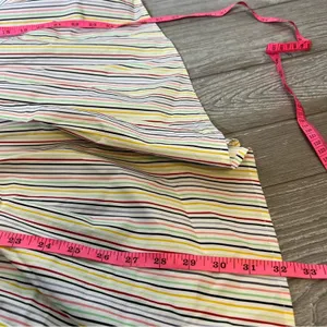 Crosby by Mollie Burch striped‎ asymmetrical top tortoise button back sz M thumbnail 6