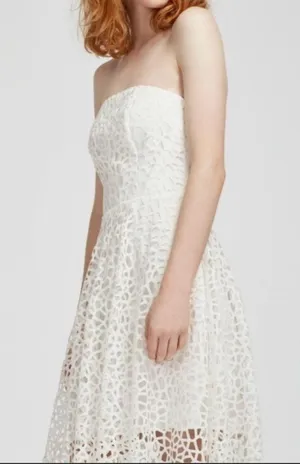 KEEPSAKE Midnight Hour Strapless Lace Fit And Flare Dress thumbnail 4