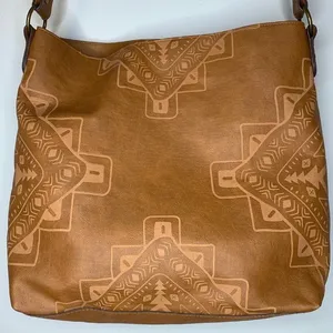 Boho Brown Faux Leather Shoulder Bag thumbnail 4