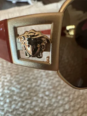 Versace Vintage Burnt Orange Sides With Case Versace Emblem On Sides thumbnail 7