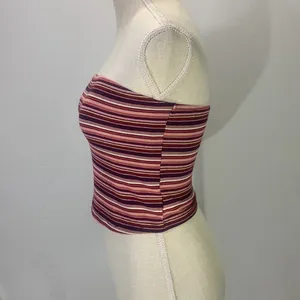 American Eagle Outfitters Soft & Sexy Striped Red Tube Top Strapless Siz… thumbnail 5