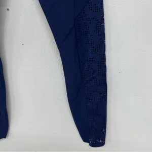 Varley Navy Blue Laser Cut High Rise Full Length Leggings Pants Womens XS Gym thumbnail 2