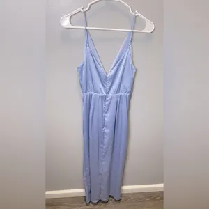 Abercrombie & Fitch Women’s Draped Twist Front Maxi Dress Light Blue‎ Size SP thumbnail 3