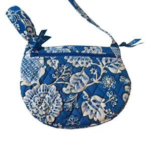 Vera Bradley Lizzy Crossbody Shoulder Bag Blue Lagoon Retired‎ Quilted thumbnail 5