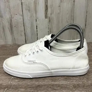 Vans Authentic Unisex Canvas Skateboarding Sneakers‎ White Mens 5/Women's 6.5 thumbnail 3