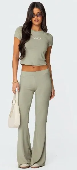 Edikted 	SO EDIKTED FLARED PANTS size M NWT thumbnail 1