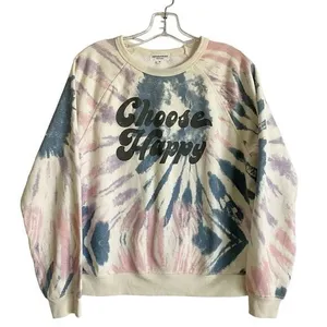 Grayson Threads Womens Choose Happy Long Sleeve Sweatshirt Multicolor‎ SZ S thumbnail 1