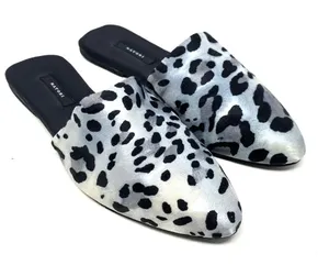 Natori Adore Satin Leopard Print‎ Mules Black Gray Size US 7 thumbnail 1