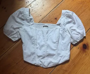 Abercrombie Crop Top White thumbnail 1