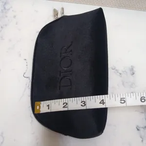 Dior Black Velvet Silver Zipper Trousse Pouch Clutch Bag thumbnail 11