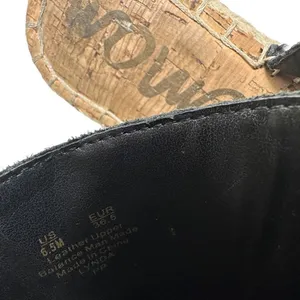 Sam Edelman Lynda Black Leather Espadrille Mules thumbnail 6