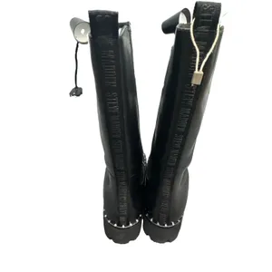 Steve Madden Black Leather Knee Boots Women’s 9 EU 40 Lug Sole Studded BNIB thumbnail 7