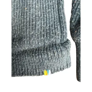 Vuori Womens Merino Wool Ribbed Mock Neck Sweater Heathered Gray Size Small thumbnail 5