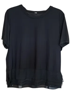 Lululemon Sole Training Short Sleeve Black Workout Hiking Top thumbnail 4
