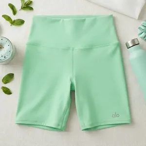Alo Yoga High Waist Biker Shorts Neon Green XS RN87370 Athletic Activewear thumbnail 1
