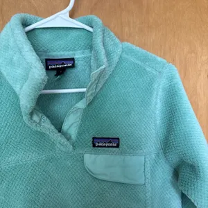 Patagonia Fleece Pullover Jacket Ladies Small Green‎ Sweatshirt thumbnail 3