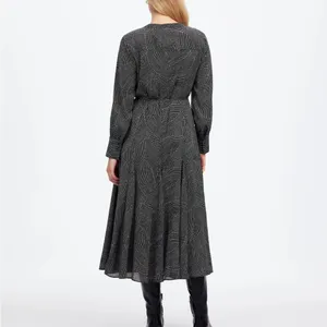 Madewell Tie-Waist Midi Dress in Dot Black‎ White sizs S NWT thumbnail 3