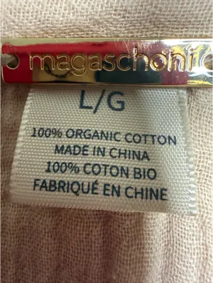NWOT Magaschoni 100% organic cotton gauze texture relaxed fit lightweight top Lg thumbnail 4