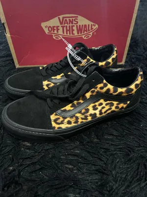 VANS old skool black suede animal print lace up shoes sneakers women’s 8.5 new thumbnail 2