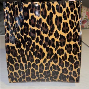 Bloomingdale’S Cheetah Print Patent Leather Mini Tote Bag Preloved thumbnail 1