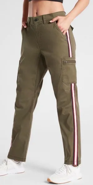 Athleta summit Cargo Olive Pants thumbnail 1