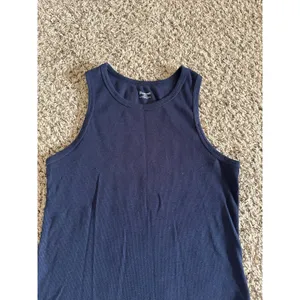No‎ Boundaries Women's Navy Blue Ribbed Tank Top Size Large thumbnail 3