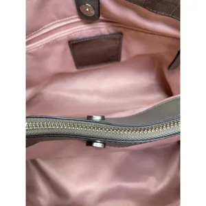 COACH Animal Embossed Leather Gray Shoulder Bag thumbnail 12