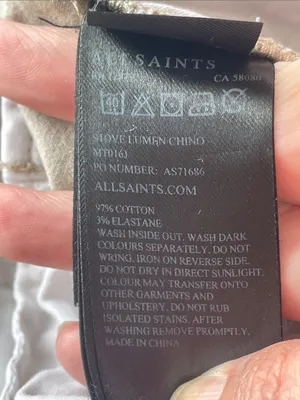 All Saints Khaki Ankle Length Chinos 28 thumbnail 5