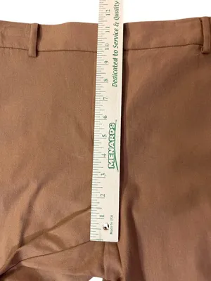 LOFT Riviera Slim Mid Rise Camel Cotton Linen Pants Womens 14 NEW thumbnail 9
