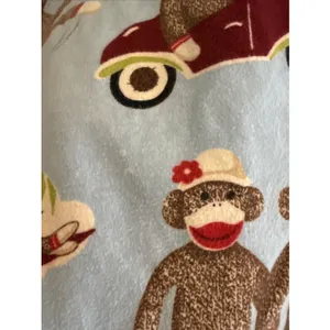 Nick & Nora Pajamas Pants Womens XL Cotton Sock Monkeys Bowling Car Beach thumbnail 2