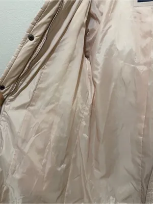 London Fog Blush Pink Faux Fur Collar Quilted Puffer Coat Estimated M/L thumbnail 5