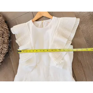 Emily McCarthy Chloe Dress in Linen White Women's‎ Size Medium thumbnail 5