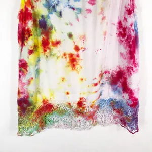 Galaxy Garden Jeanne Pierre Small Top Handmade Tie‎ Dye Pink Yellow Crochet 537 thumbnail 9