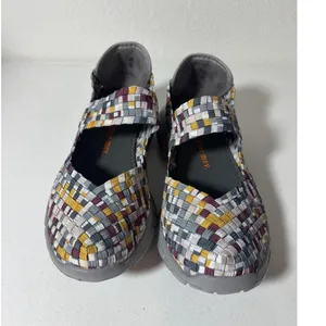 Bernie Mev Size 5 (EU 36) Charm Slate Multicolor Mary Jane Slip-On Woven Flats thumbnail 2