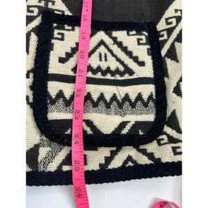 Vintage western Aztec tapestry coat Agaro collection‎ black cream sz M thumbnail 5