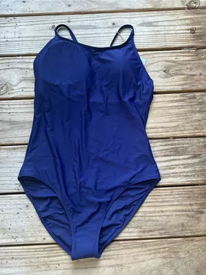 NWT Quince Cami one piece swimsuit deep navy extra large thumbnail 3