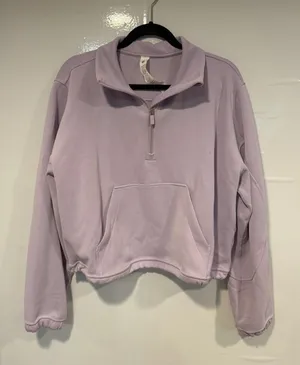Lilac Lululemon Softstreme Quarter-Zip Pullover Sweatshirt thumbnail 1