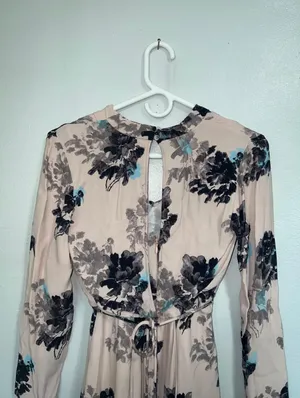 Reiss Anja Floral Ruffle Wrap Mini Dress Pink/Blue Size US 0 / UK 4 - Women's thumbnail 14