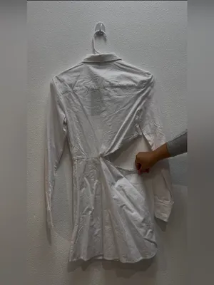 Heiress Beverly Hills White Chain Shirt Dress size XXS thumbnail 3