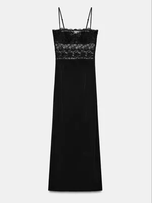 Nwt Zara Combination Lace Dress Size M thumbnail 5