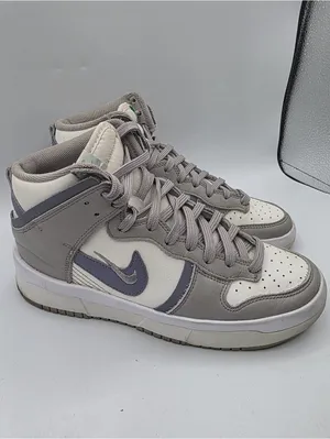 Womens NIKE DUNK HIGH UP SAIL IRON White PURPLE GREY Size 8 grunge Streetwear thumbnail 9