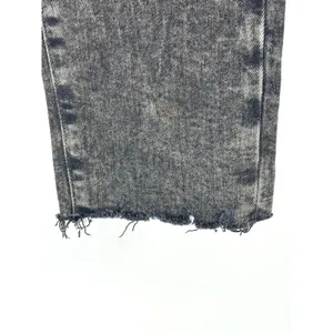 7 For All Mankind Luxe Vintage High Waist Raw Hem Jeans Washed Black Denim 25‎ thumbnail 4