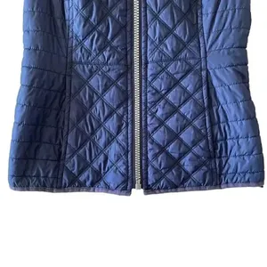 Marc New York Womens Medium M Quilted Sleeveless Vest Blue Full Zip SZ XS thumbnail 3