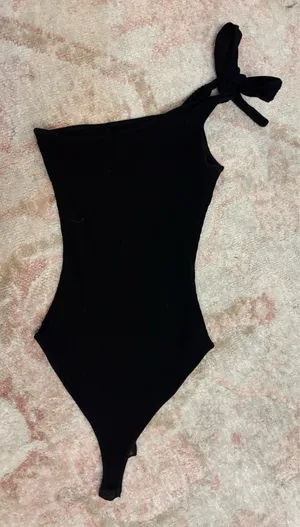 Princess Polly Top Black Ribbed  thumbnail 2