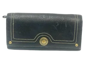 COACH Vintage Chelsea Black Pebbled Leather Bifold Wallet Clutch thumbnail 1
