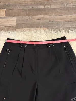 NWOT Jamie Sadock stretch capri golf pants multi pocket black 8 thumbnail 5
