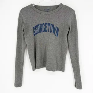 Brandy Melville John Galt Georgetown Long Sleeve Tee‎ Women's One Size Grey Campus Core thumbnail 2